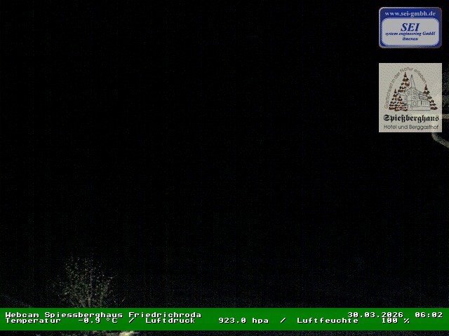 Archived image Webcam Mountain restaurant "Spießberghaus", Friedrichroda