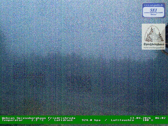 Archived image Webcam Mountain restaurant "Spießberghaus", Friedrichroda