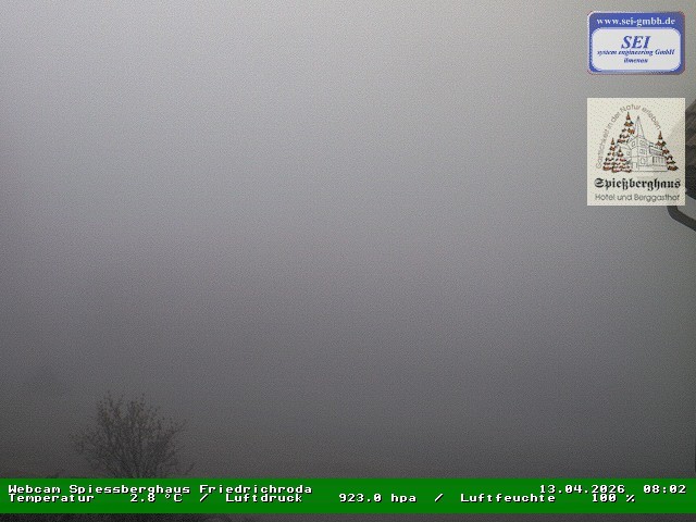 Archived image Webcam Mountain restaurant "Spießberghaus", Friedrichroda