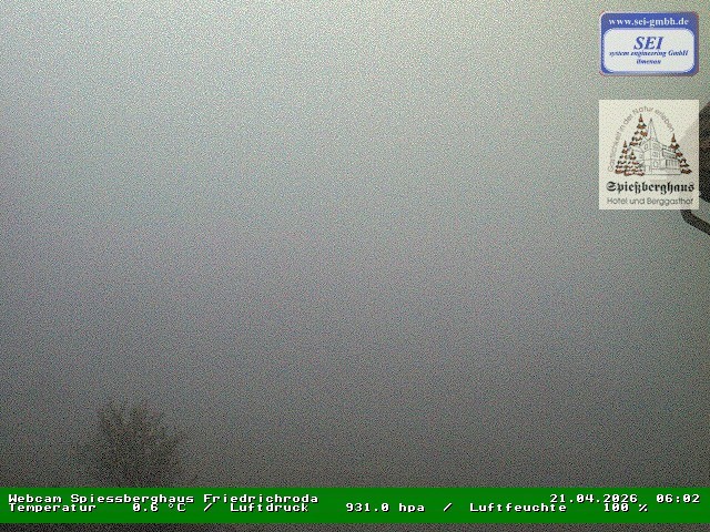 Archiv Foto Webcam Berggasthof Spießberghaus, Friedrichroda
