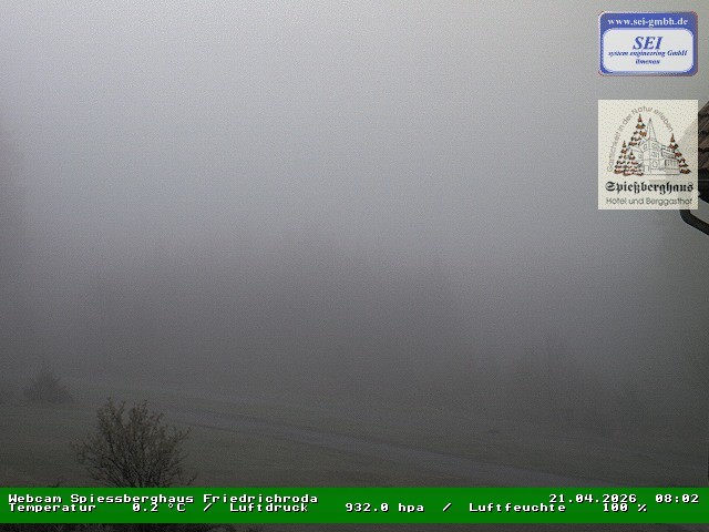 Archiv Foto Webcam Berggasthof Spießberghaus, Friedrichroda