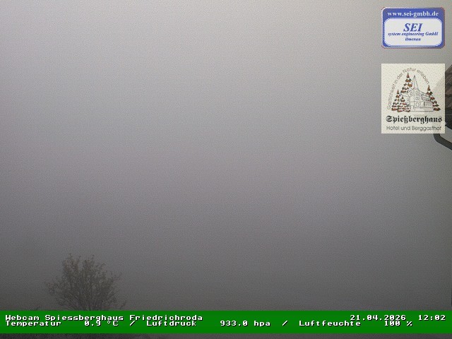 Archiv Foto Webcam Berggasthof Spießberghaus, Friedrichroda