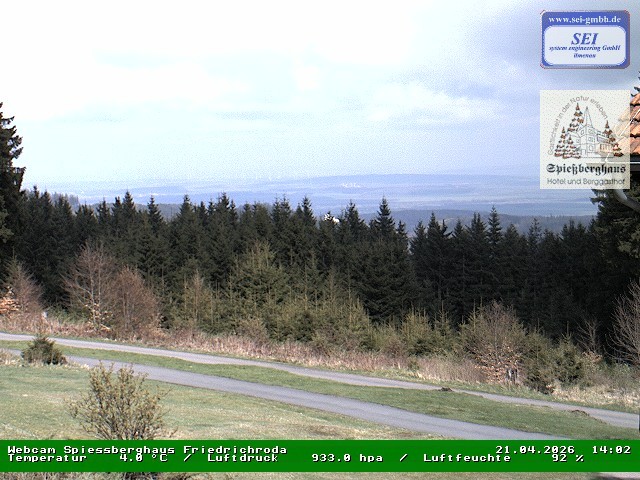 Archiv Foto Webcam Berggasthof Spießberghaus, Friedrichroda