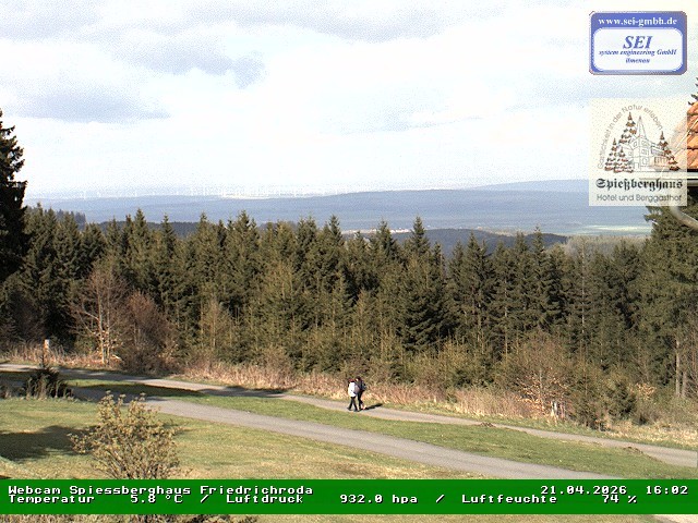 Archiv Foto Webcam Berggasthof Spießberghaus, Friedrichroda