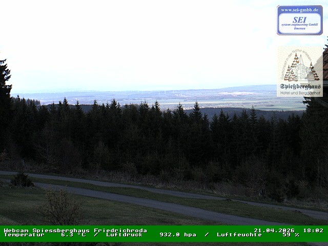 Archiv Foto Webcam Berggasthof Spießberghaus, Friedrichroda