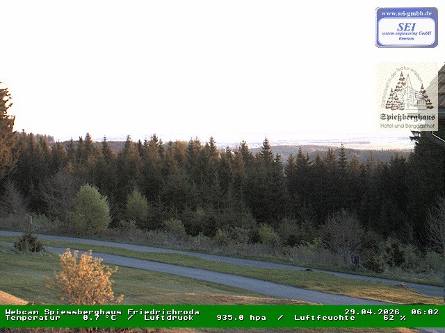 Archiv Foto Webcam Berggasthof Spießberghaus, Friedrichroda