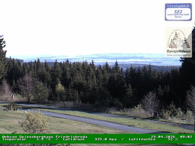 Archiv Foto Webcam Berggasthof Spießberghaus, Friedrichroda