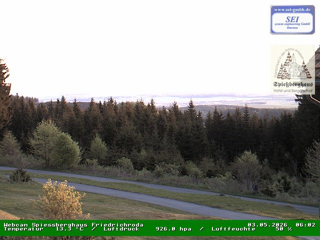 Archiv Foto Webcam Berggasthof Spießberghaus, Friedrichroda