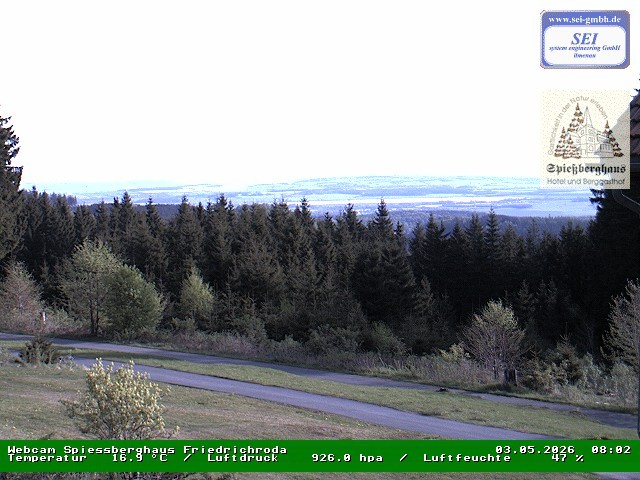 Archiv Foto Webcam Berggasthof Spießberghaus, Friedrichroda