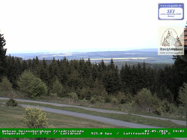 Archived image Webcam Mountain restaurant "Spießberghaus", Friedrichroda