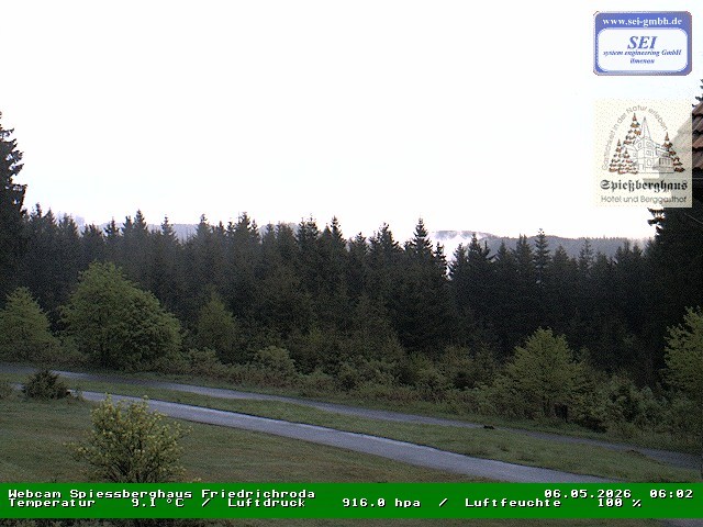 Archived image Webcam Mountain restaurant "Spießberghaus", Friedrichroda