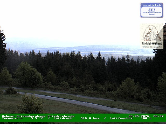 Archived image Webcam Mountain restaurant "Spießberghaus", Friedrichroda