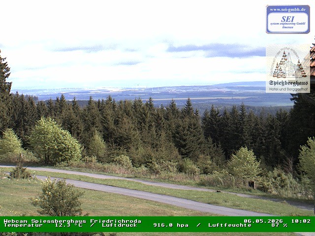 Archived image Webcam Mountain restaurant "Spießberghaus", Friedrichroda