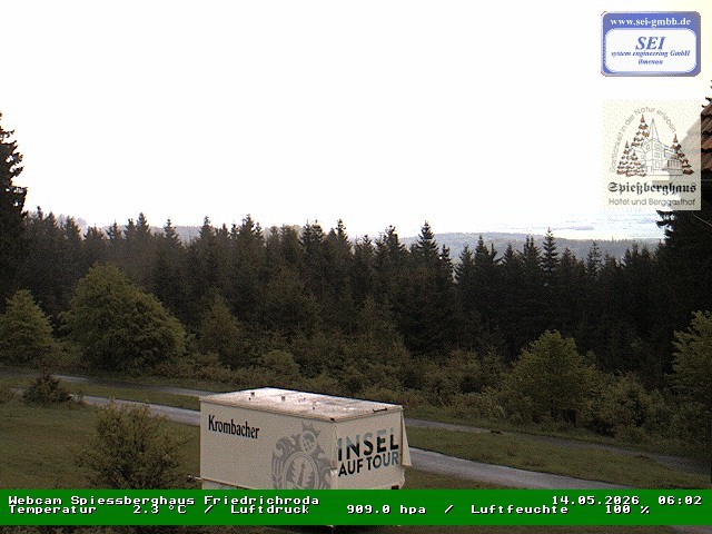 Archiv Foto Webcam Berggasthof Spießberghaus, Friedrichroda