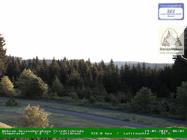 Archiv Foto Webcam Berggasthof Spießberghaus, Friedrichroda