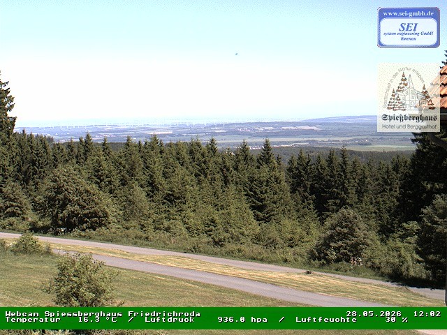 Archiv Foto Webcam Berggasthof Spießberghaus, Friedrichroda