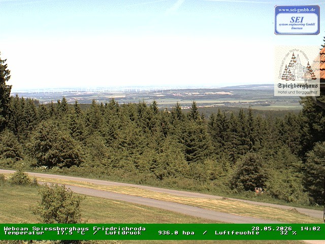 Archiv Foto Webcam Berggasthof Spießberghaus, Friedrichroda