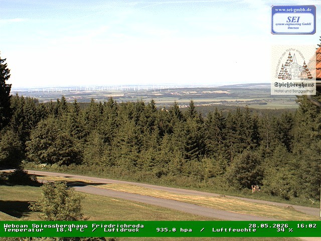 Archiv Foto Webcam Berggasthof Spießberghaus, Friedrichroda