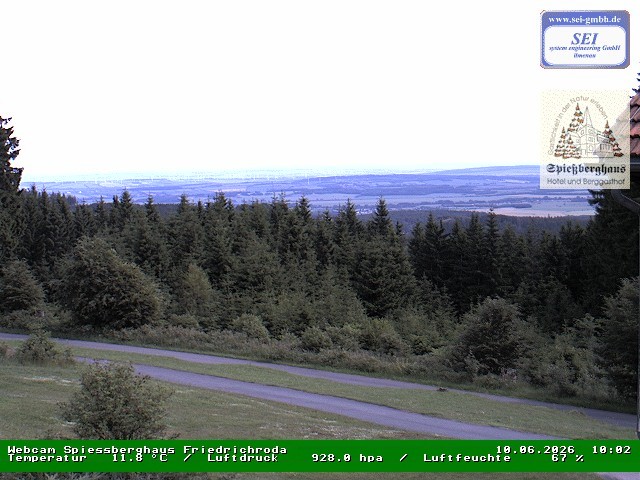 Archived image Webcam Mountain restaurant "Spießberghaus", Friedrichroda