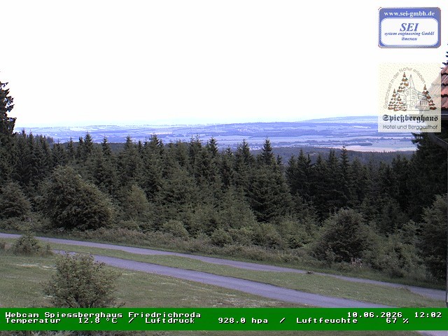 Archiv Foto Webcam Berggasthof Spießberghaus, Friedrichroda