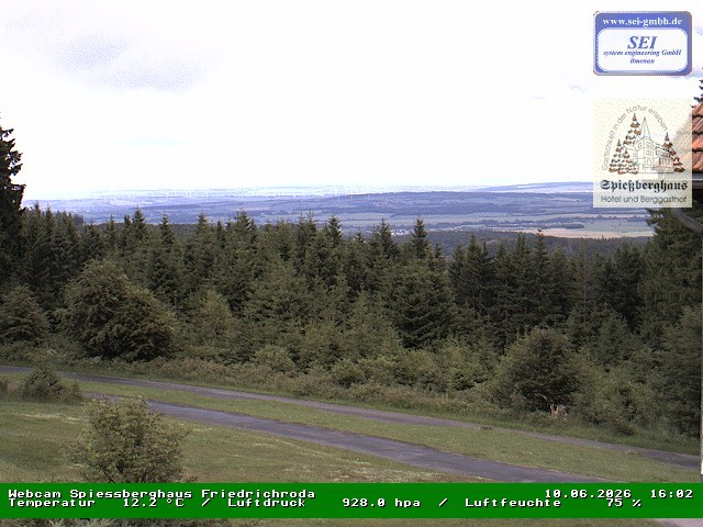 Archiv Foto Webcam Berggasthof Spießberghaus, Friedrichroda