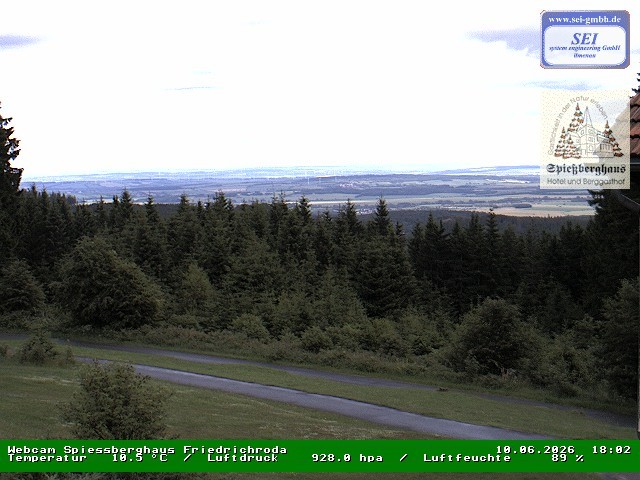 Archiv Foto Webcam Berggasthof Spießberghaus, Friedrichroda