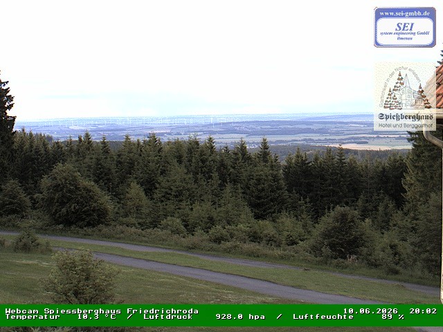 Archiv Foto Webcam Berggasthof Spießberghaus, Friedrichroda