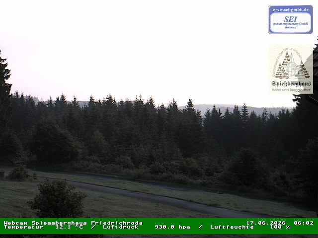 Archiv Foto Webcam Berggasthof Spießberghaus, Friedrichroda