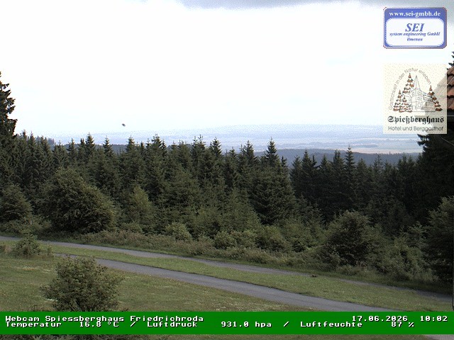 Archiv Foto Webcam Berggasthof Spießberghaus, Friedrichroda