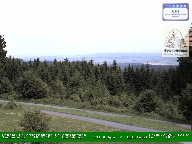 Archiv Foto Webcam Berggasthof Spießberghaus, Friedrichroda