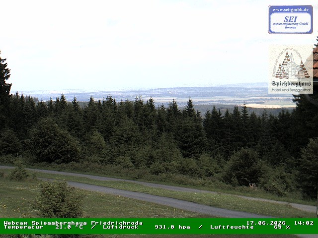 Archiv Foto Webcam Berggasthof Spießberghaus, Friedrichroda