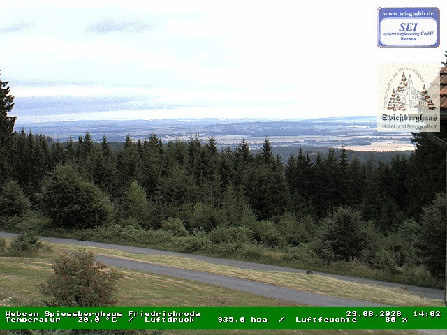 Archiv Foto Webcam Berggasthof Spießberghaus, Friedrichroda