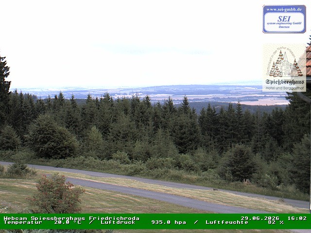 Archiv Foto Webcam Berggasthof Spießberghaus, Friedrichroda