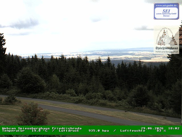 Archiv Foto Webcam Berggasthof Spießberghaus, Friedrichroda