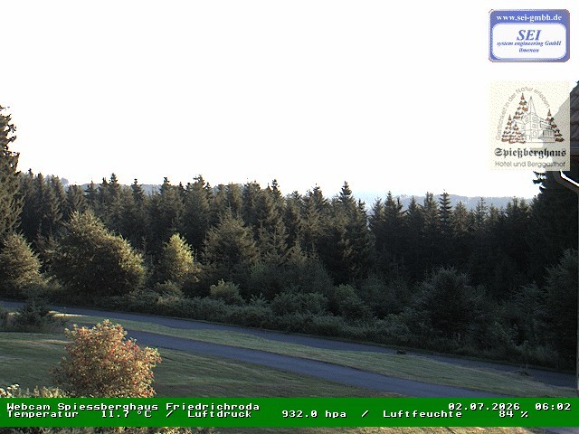 Archiv Foto Webcam Berggasthof Spießberghaus, Friedrichroda
