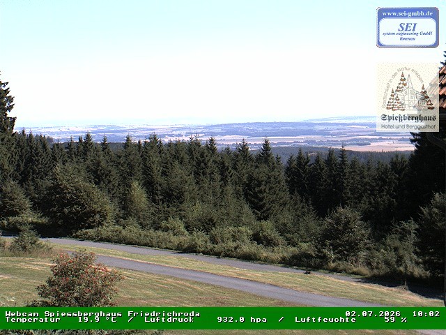 Archiv Foto Webcam Berggasthof Spießberghaus, Friedrichroda