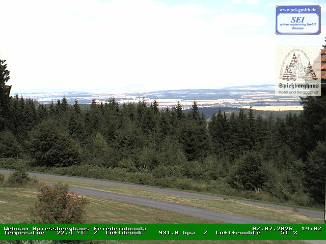 Archiv Foto Webcam Berggasthof Spießberghaus, Friedrichroda
