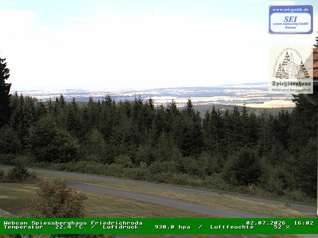 Archiv Foto Webcam Berggasthof Spießberghaus, Friedrichroda