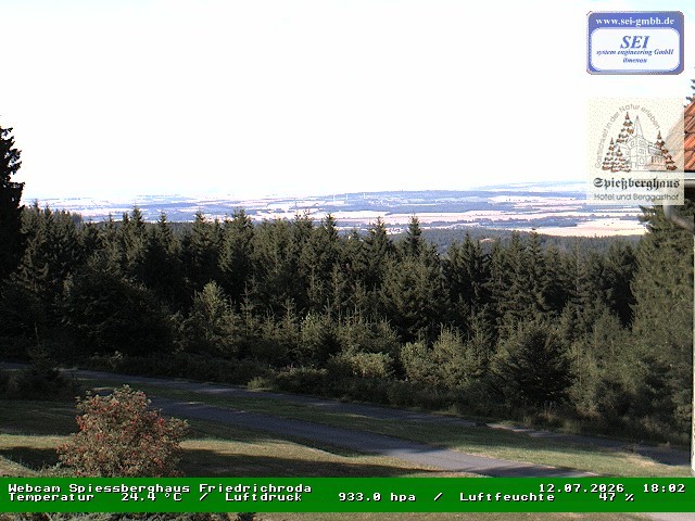 Archived image Webcam Mountain restaurant "Spießberghaus", Friedrichroda