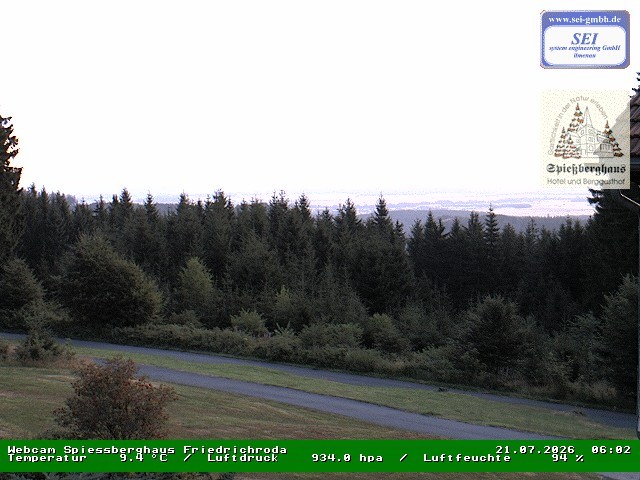 Archiv Foto Webcam Berggasthof Spießberghaus, Friedrichroda