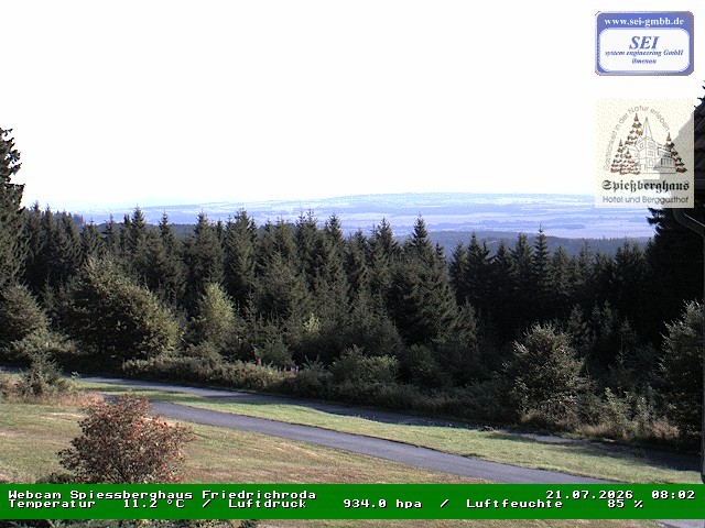 Archiv Foto Webcam Berggasthof Spießberghaus, Friedrichroda