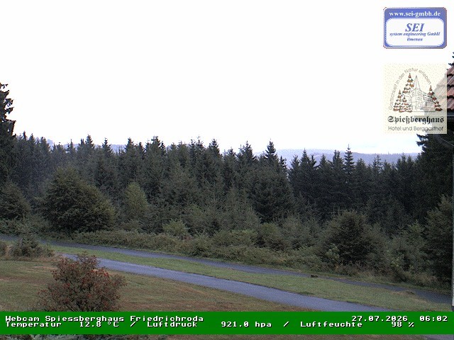 Archiv Foto Webcam Berggasthof Spießberghaus, Friedrichroda