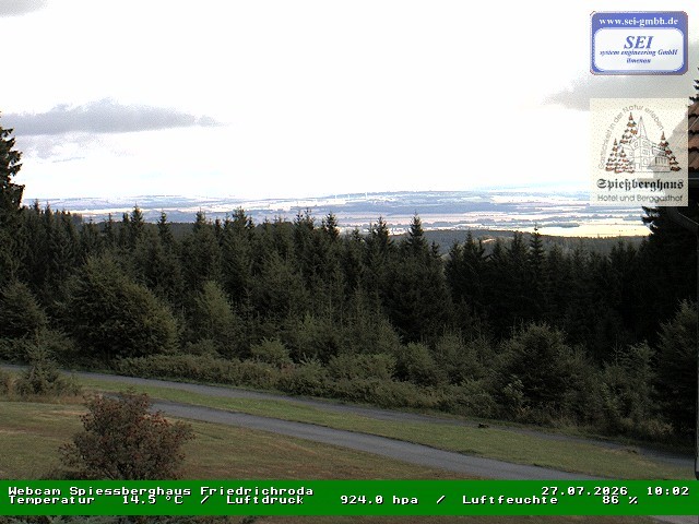 Archiv Foto Webcam Berggasthof Spießberghaus, Friedrichroda