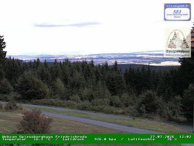 Archiv Foto Webcam Berggasthof Spießberghaus, Friedrichroda