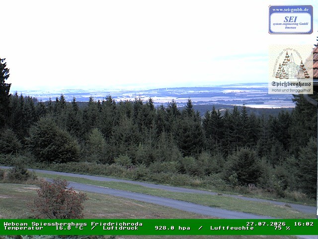Archiv Foto Webcam Berggasthof Spießberghaus, Friedrichroda