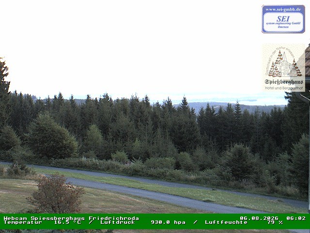 Archived image Webcam Mountain restaurant "Spießberghaus", Friedrichroda