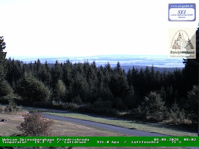 Archived image Webcam Mountain restaurant "Spießberghaus", Friedrichroda