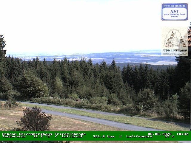 Archived image Webcam Mountain restaurant "Spießberghaus", Friedrichroda