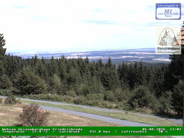Archived image Webcam Mountain restaurant "Spießberghaus", Friedrichroda