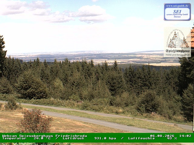 Archived image Webcam Mountain restaurant "Spießberghaus", Friedrichroda